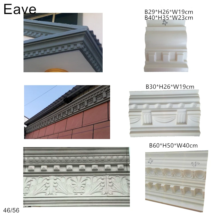 35 см/13.78in мульти шаблон Eave линия бетонная форма/карниз цемент-S изогнутый, внутренний и внешний изогнутый, сборный и литой на месте