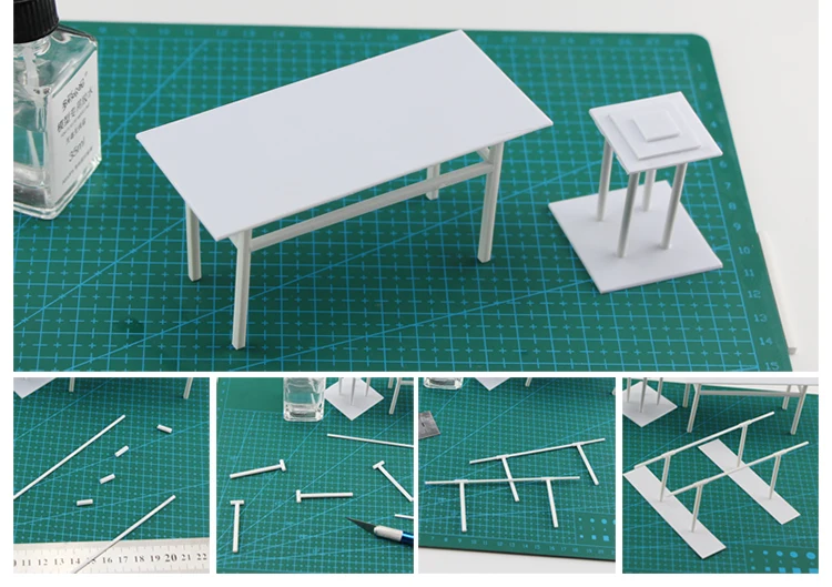 ABS DIY масштаб ABS Гладкий квадратный стержень диаметр 5,0 мм Длина 50 см бар для архитектурной модели макет материалы для изготовления