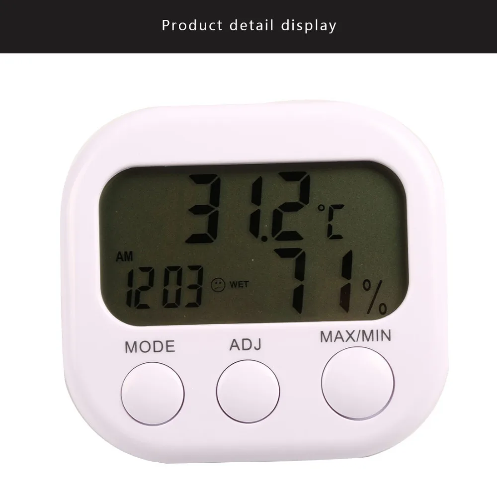 Цифровая метеостанция с ЖК-дисплеем измеритель температуры и влажности часами