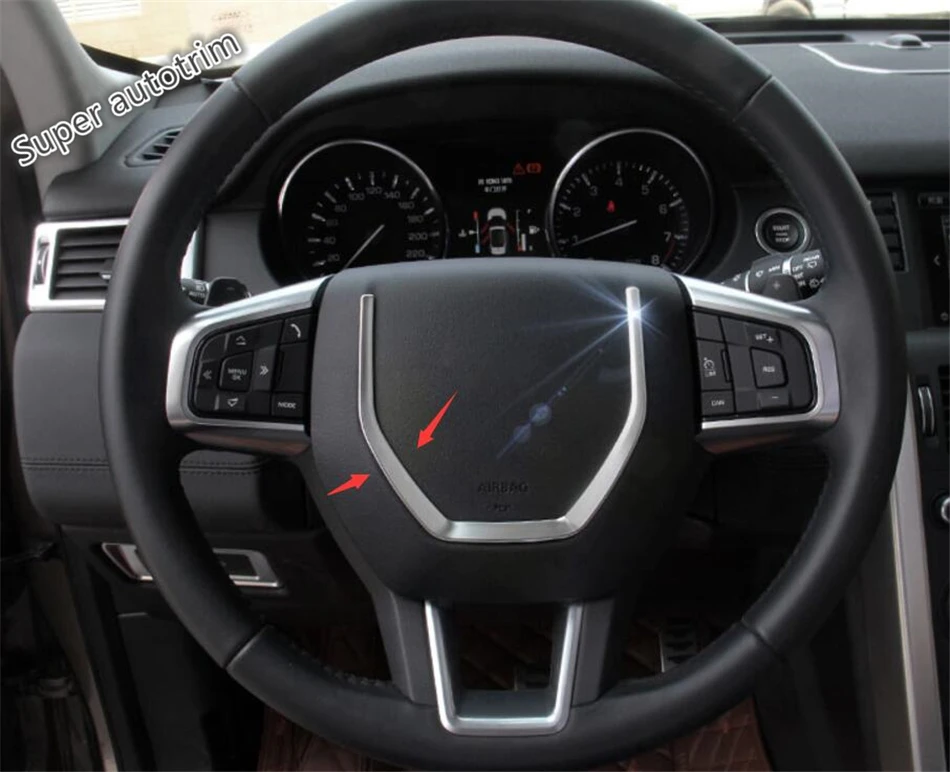 

Lapetus Matte Interior For Land Rover Discovery Sport 2015 2016 2017 2018 2019 ABS Steering Wheel Decorative Strip Cover Trim