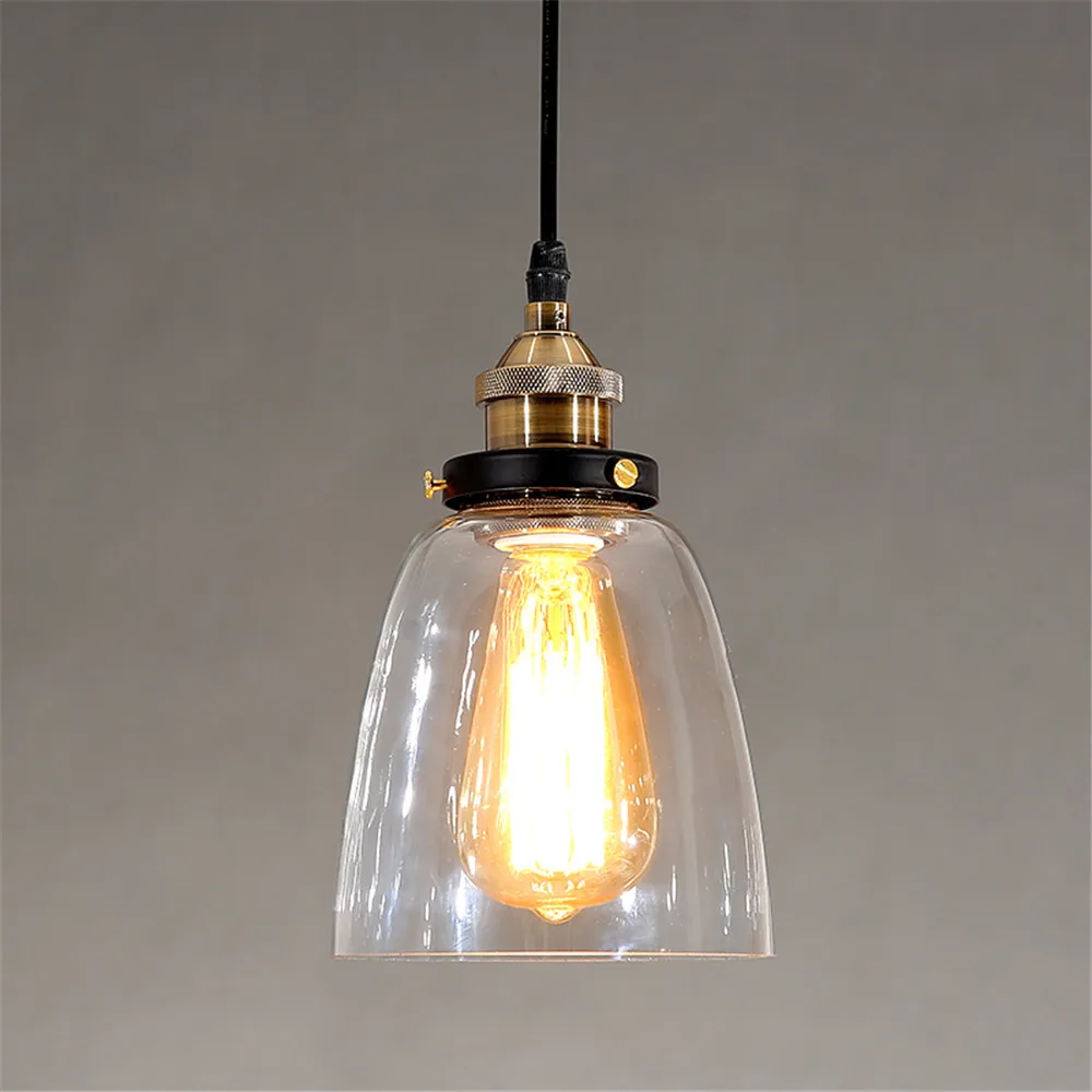 Прозрачный стеклянный абажур подвесные светильники промышленные осветительные