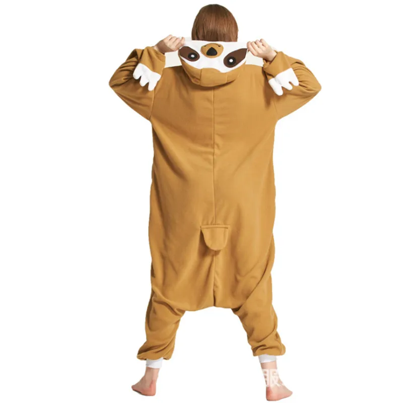 Оптовая продажа животных кигуруми Ленивец Onesie взрослых унисекс косплэй костюм