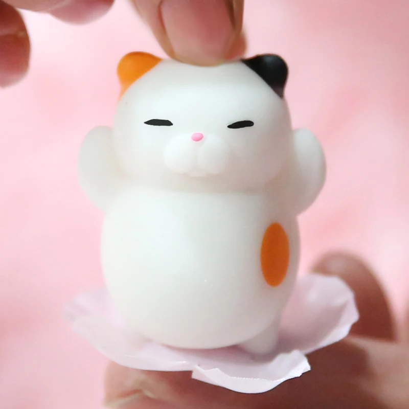 Мягкие милый игрушечный кот дети сюрприз игрушки антистрессовый мяч Squeeze Mochi