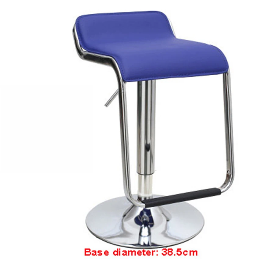 Standard type-Blue Подъемный поворотный барный стул на стойке вращающийся 56-76 см регулируемый по высоте барный стул из искусственной кожи мягкая подушка высокий табурет - Цвет: Standard type-Blue