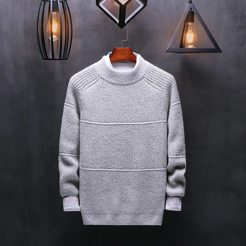 Мужской вязаный свитер с длинным рукавом 3 цвета | Мужская одежда