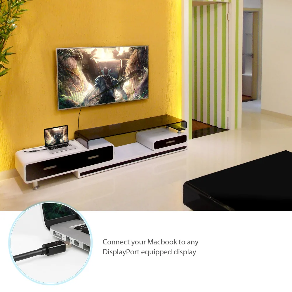 ICZI 4K 60Hz Thunderbolt Mini DP to DisplayPort кабель позолоченный для Macbook Pro Air проектор камеры ТВ 1 м