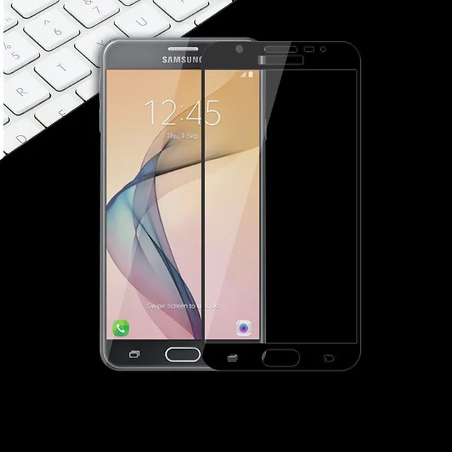 Закаленное стекло с полным покрытием для Samsung Galaxy J7 prime 2 шт. защита экрана