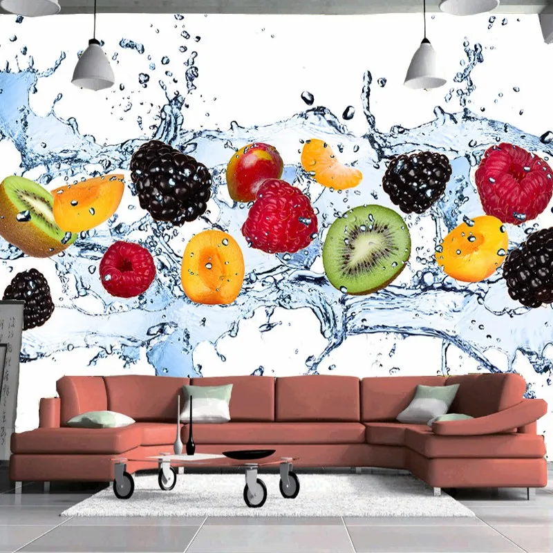 Пользовательские 3d росписи на заказ 3D Современная стенная роспись фрукты