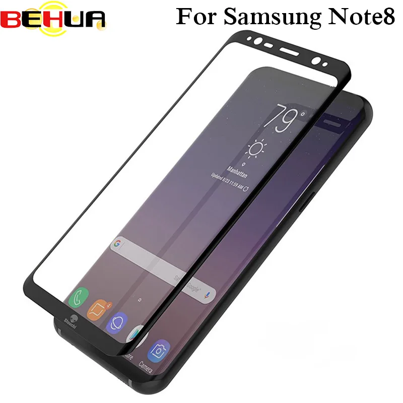 Закаленное Стекло для samsung Galaxy note8 9 H 3D изогнутые полное покрытие Экран Защитная