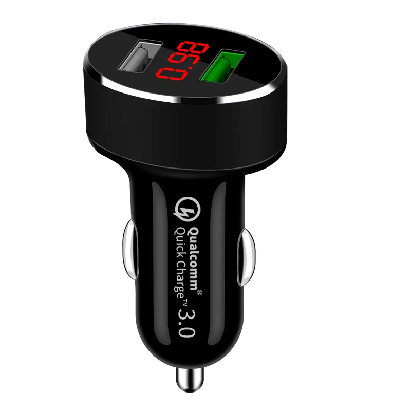 Color 1 CRDC автомобильное зарядное устройство Quick Charge 3,0+ 3.1A USB быстрое зарядное устройство для телефона Алюминиевый светодиодный QC 3,0 Автомобильное зарядное устройство для Xiaomi iPhone X samsung и т. Д - Тип штекера: Color 1
