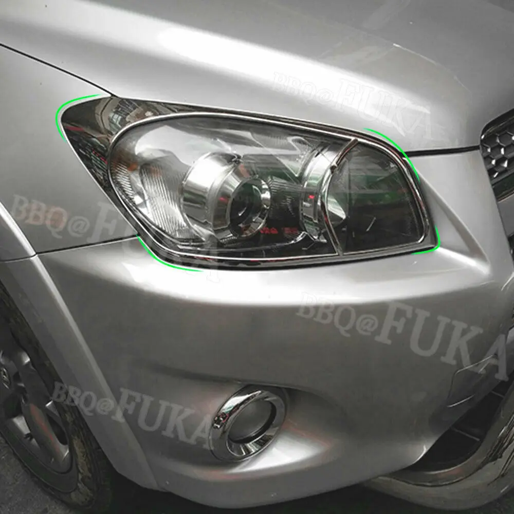 2pcs Chrome ABS Car Front Head Light Lamp Cover Trim Frame For Toyota RAV4 2009-2013 | Автомобили и мотоциклы