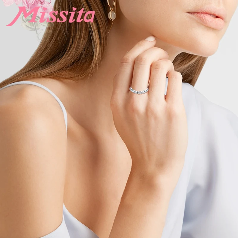 MISSITA 100% New Fashion Romantic Crystal Rings For Women Girls Gift Brand Jewelry Engagement anillos mujer | Украшения и