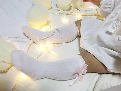 Милые гольфы до колена для маленьких девочек хлопковые Повседневные носки с