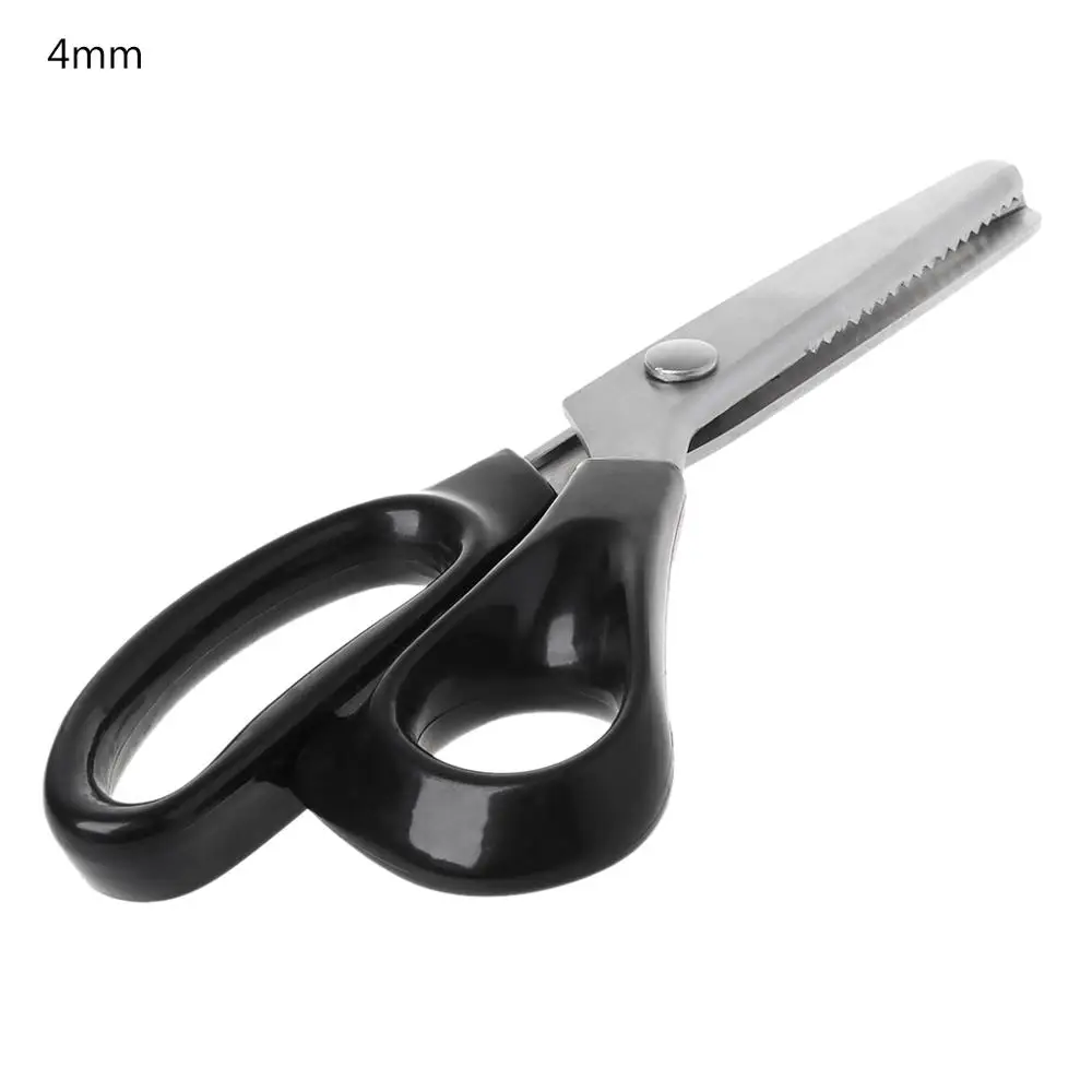 2 мм/3 мм/4 мм/5 мм/7 мм заг швейная резка портновские ножницы Pinking Scissor Leather Craft 23,5 см - Цвет: 4mm