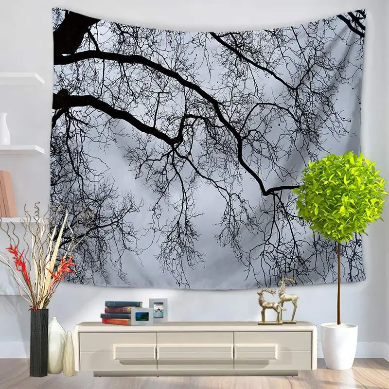 Блестящий Прочный Настенный подвесной красивый лес звездное небо природный