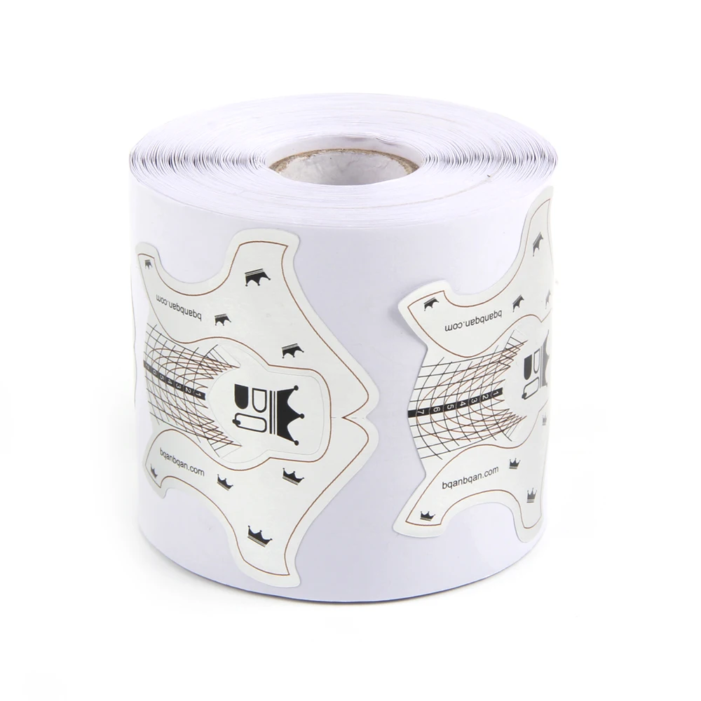 300pcs/Roll New Professional French Alloy Silver Nail Forms Extension Tool for Polish Guide UV Gel | Красота и здоровье