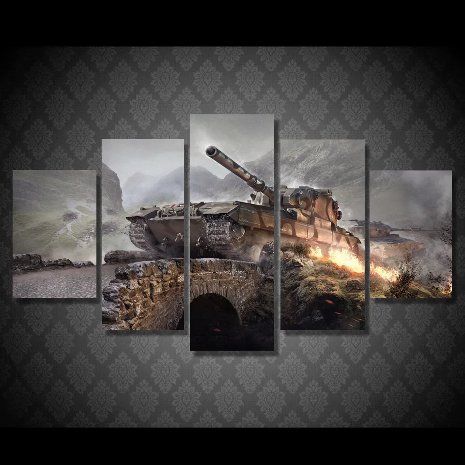 HD Печатные танки wargaming Живопись Печать Холст декор номеров печати плакат картина