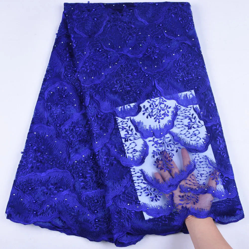 Бесплатная доставка Высококачественная нигерийская кружевная ткань фиолетовая