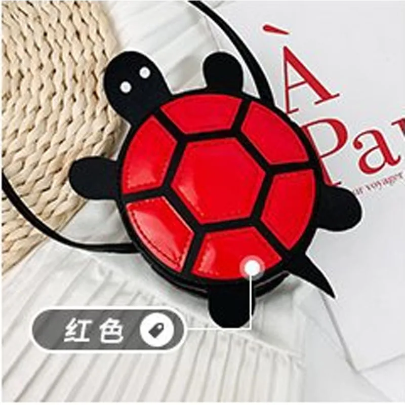 Tortoise Red Сумка на плечо для девочек, сумка через плечо, сумочка для маленьких детей, мультяшная монетница - Цвет: Tortoise Red