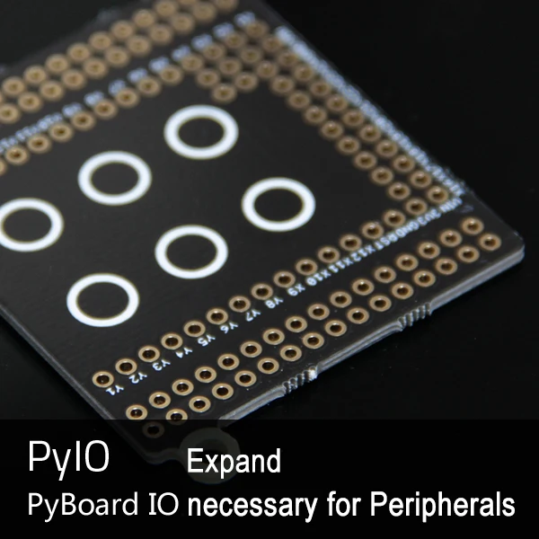 Расширяющаяся доска PyIO для периферийных устройств PyBoard | Электронные компоненты