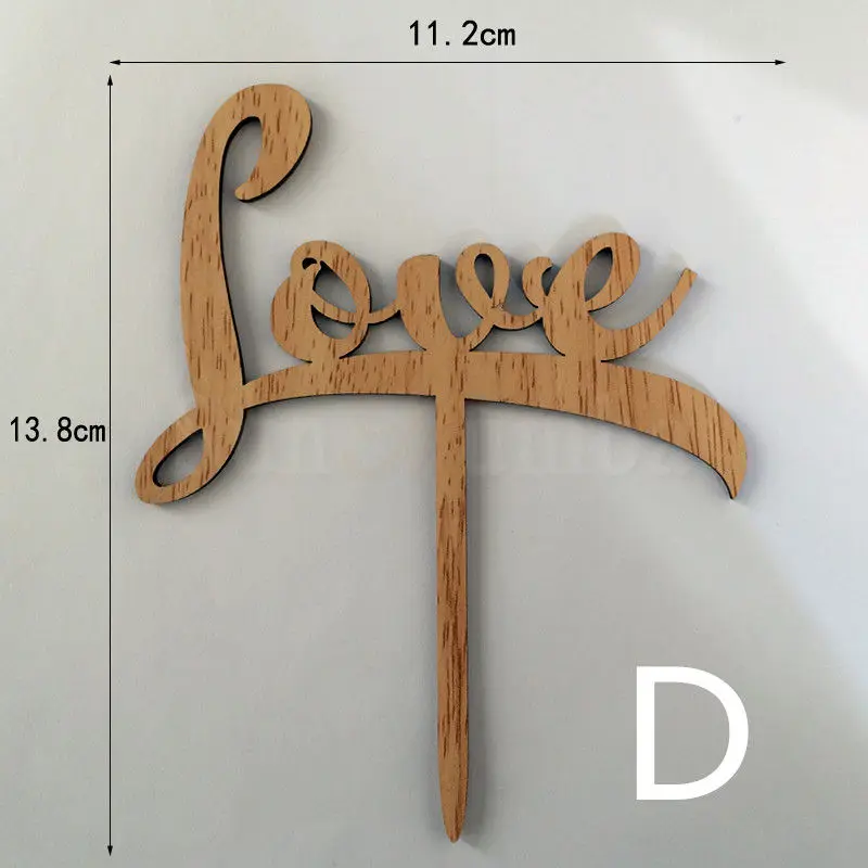 1 шт. деревянный Топпер для торта в деревенском стиле свадебное украшение