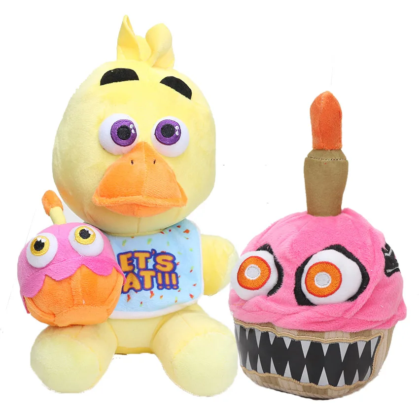 20 см/25 см FNAF Five Nights At Freddy's плюшевые игрушки chica cupcake плюшевые куклы сестра расположение