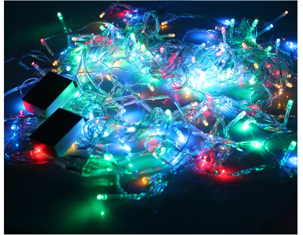 2 компл./лот разноцветная светодиодная гирлянсветильник 100 10 м 220 В/110 В