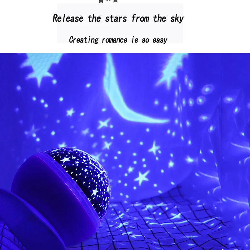 Игрушки Романтический Звездное небо Светодиодный Ночник проектор батарея USB