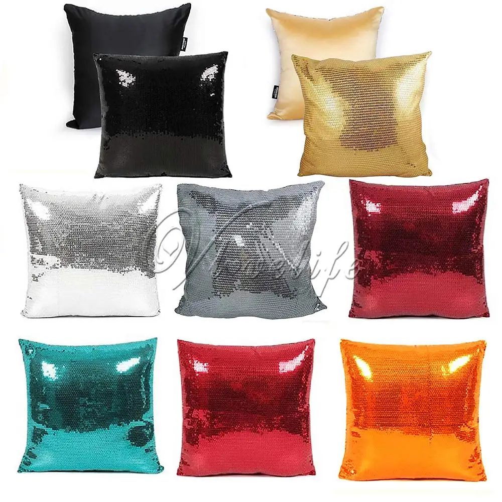 1 шт. 43 см x однотонный Блестящий наволочка с блестками