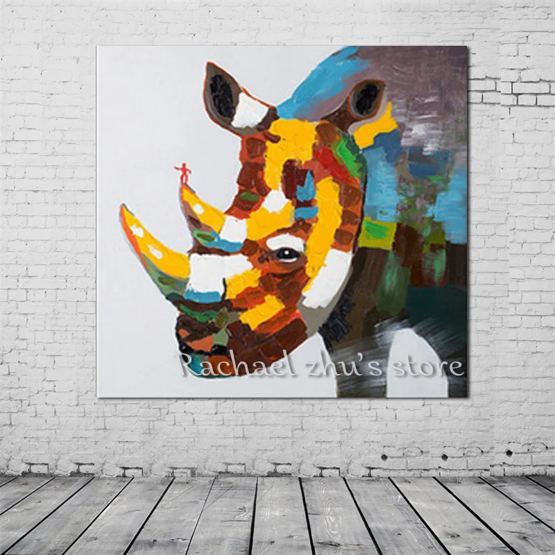 

Modern Pop Art Abatract Hand Painted Cow Oil Paintings On Canvas Wall Art Cow Animals Wall Picture Living Room Home Wall Decor