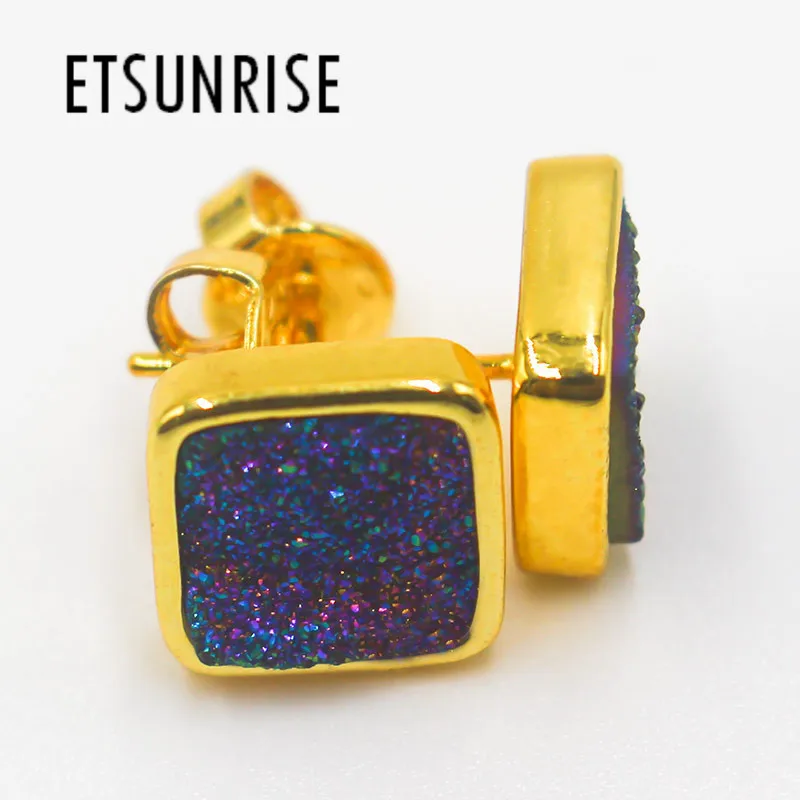 Серьги ETSUNRISE E0009 из натурального золота ручной работы модные ювелирные украшения