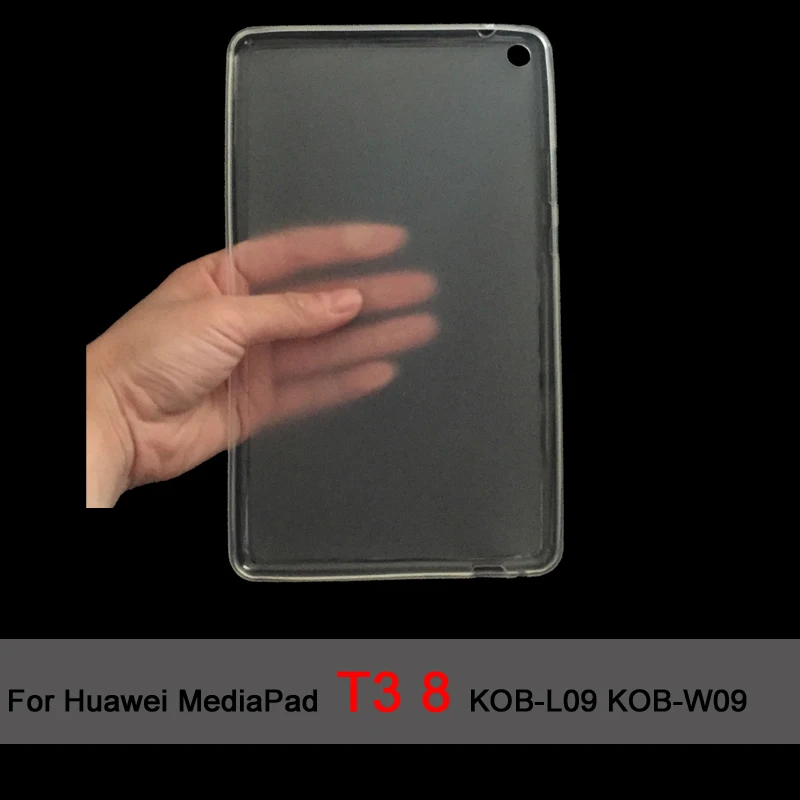 Силиконовый чехол для huawei MediaPad T3 8 10 Honor Tablet 2/5 X2 8,0/игровой коврик 2 8,0 9,6/водонепроницаемый 8,0 10,1/Note 9,6 мягкий чехол из ТПУ - Цвет: T3-8.0