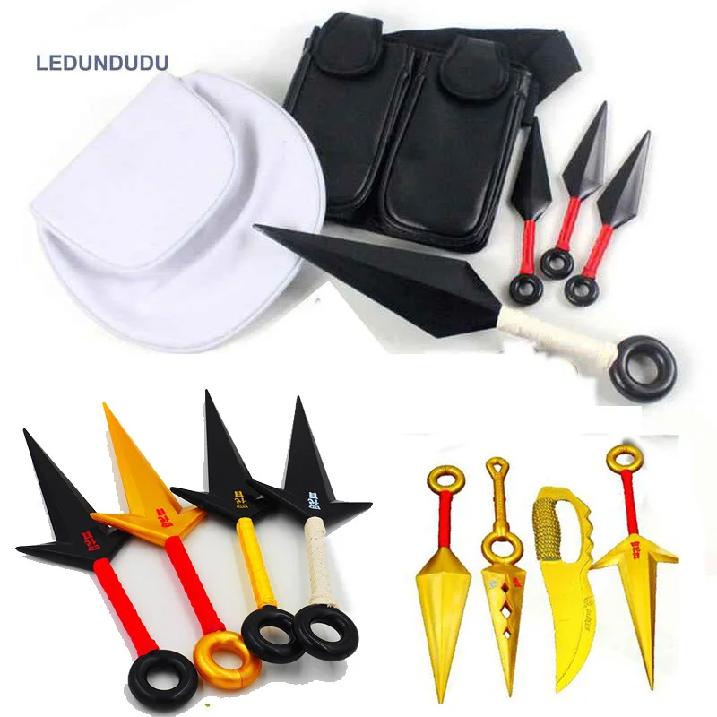 Модные Аниме Наруто пластиковые Shuriken Косплей Аксессуары 4th Hokage маленький кунай оружие ноги сумки для Хэллоуина коллекции