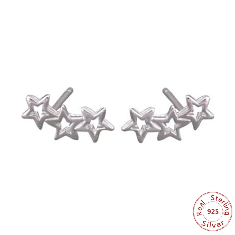 

Новый Дизайн, Ювелирные изделия из стерлингового серебра 925 пробы, женские Серьги Brincos, серьги, трендовые украшения, серьги-гвоздики с пентаг...