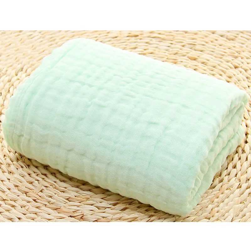 light green Супер мягкое детское банное полотенце, хлопок, быстросохнущее детское одеяло для новорожденных, 110*110 см, полотенце для купания, для детей, младенцев - Цвет: light green