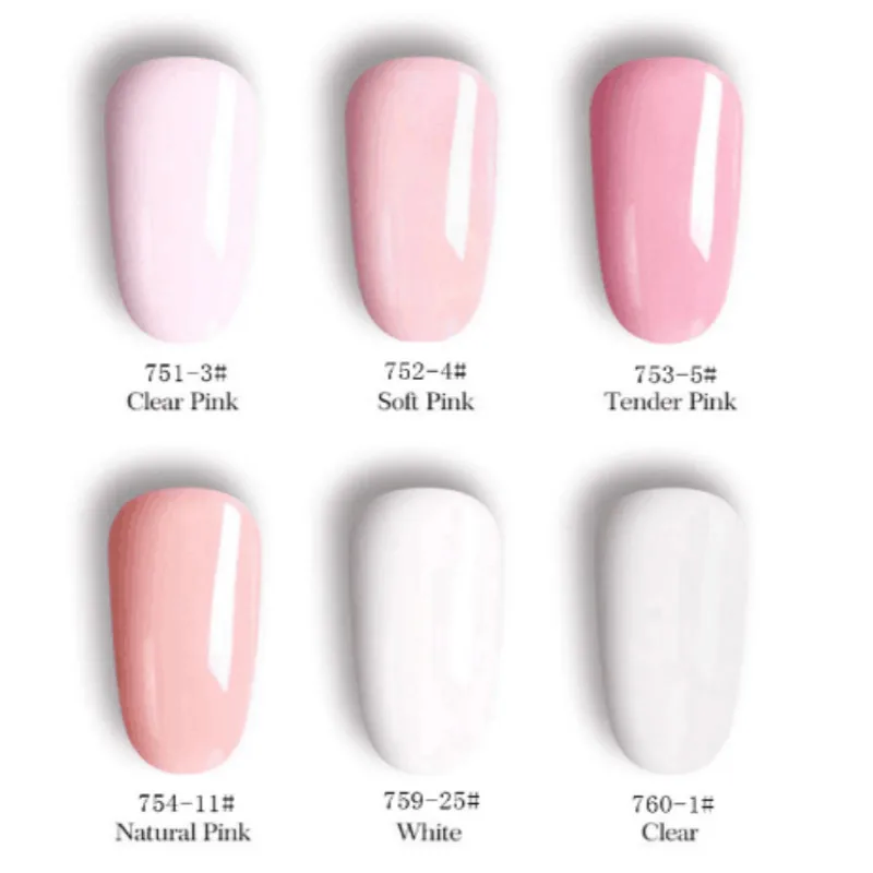 7 Couleurs полигель для ногтей Extensionl Acrylique поли гель украшения консеилы смягчение