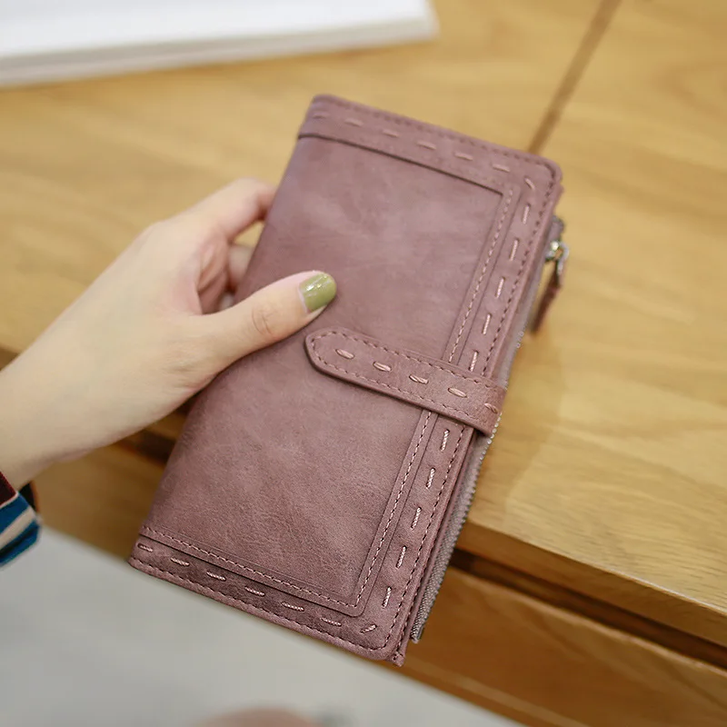 Youyou мышь Новый стиль ретро женщин бумажник 2 раза Однотонная одежда Высокое