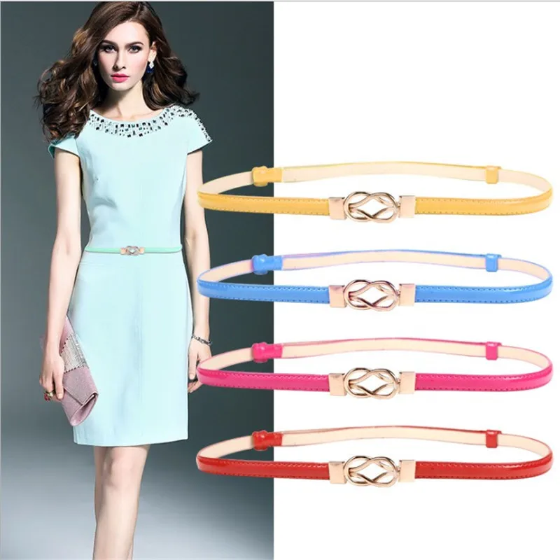 wholesale Womens Ladies Gold buckle Belt Stretchy Girls Waist Metal Buckle Fashion New belt for dress 10 pcs