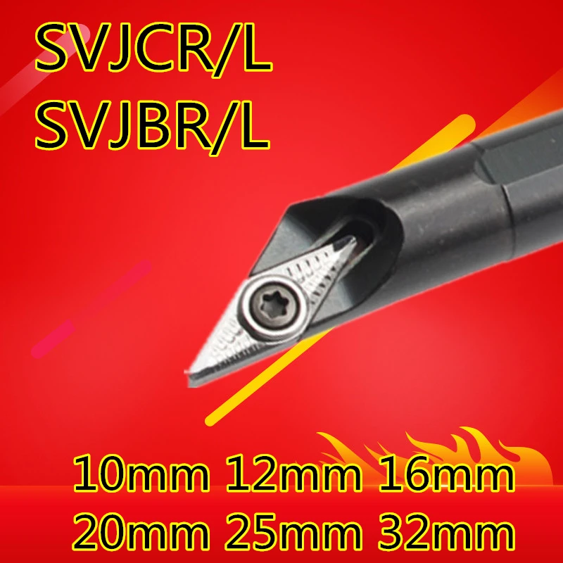 

1PCS 10mm 12mm 16mm 20mm 25mm 32mm SVJCR11 SVJCL11 SVJCR16 SVJCL16 SVJBR11 SVJBR16 the Right/Left Hand CNC Turning Lathe tools