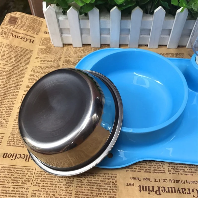 Противоскользящая миска для собак бутылка питьевой воды двойная кошек и щенков