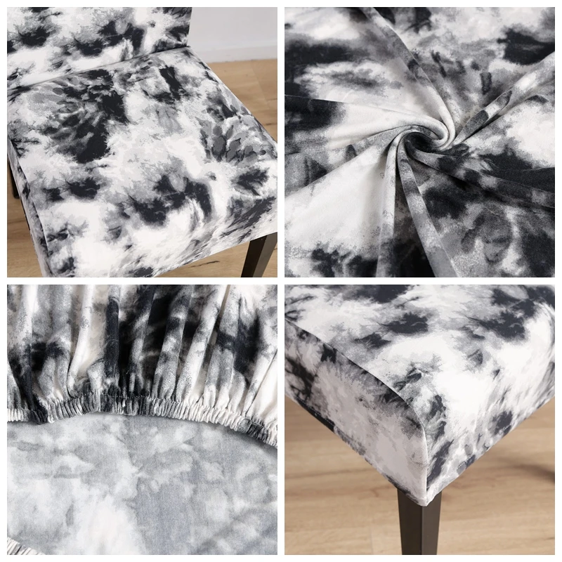 Эластичные Чехлы для обеденных стульев чехлы с принтом универсальные съемные