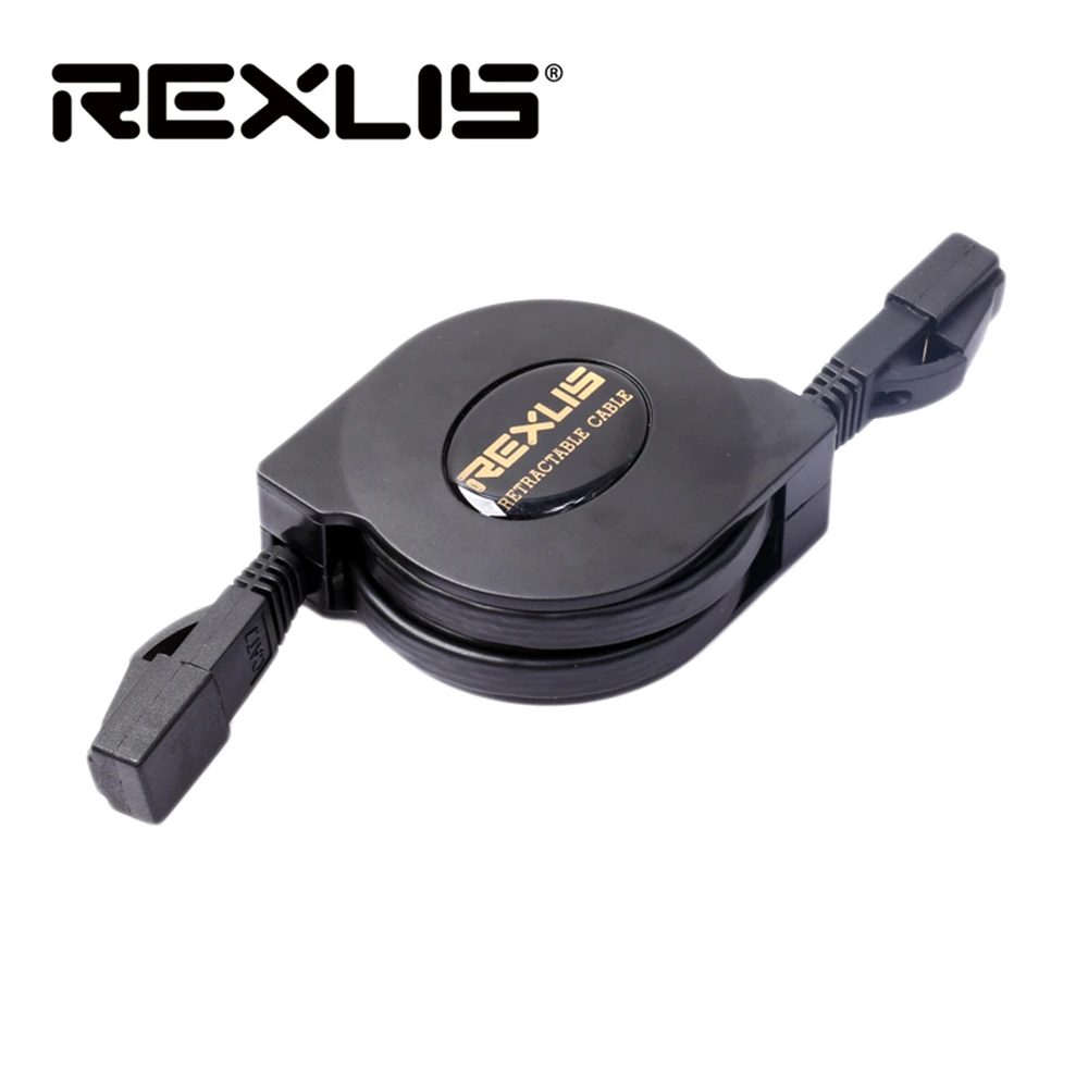 REXLIS выдвижной гибкий плоский CAT 6 RJ45 сети патч кабель Ethernet для модема