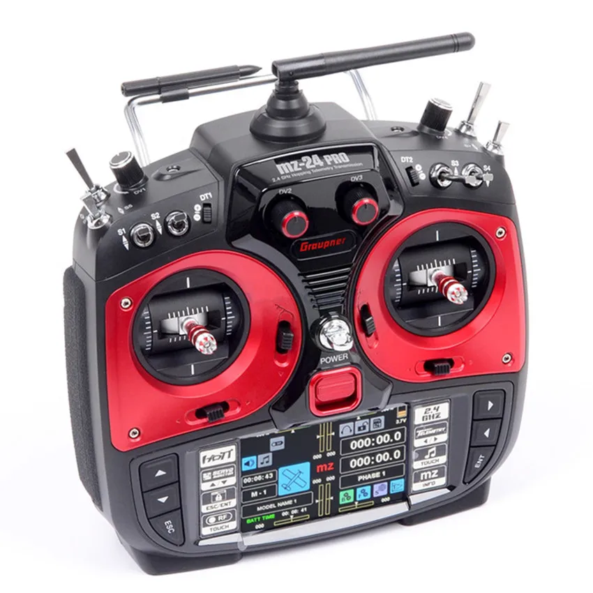Graupner 2.4GHz 12 Channels MZ-24 PRO HoTT Radio Remote Control With GR-24/GR-16 Receiver For Helicopter Fixed-wing RC Model