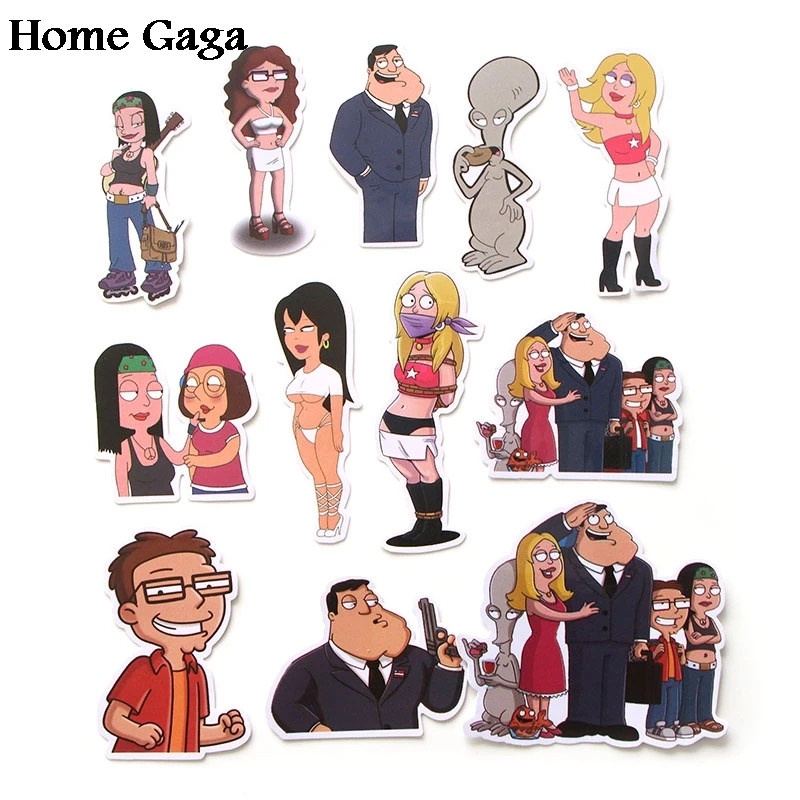 Homegaga 55 шт. Американский папа мультфильм Дети diy 90s художественный принт ноутбук телефон ноутбук велосипед Скрапбукинг альбом наклейки D1769
