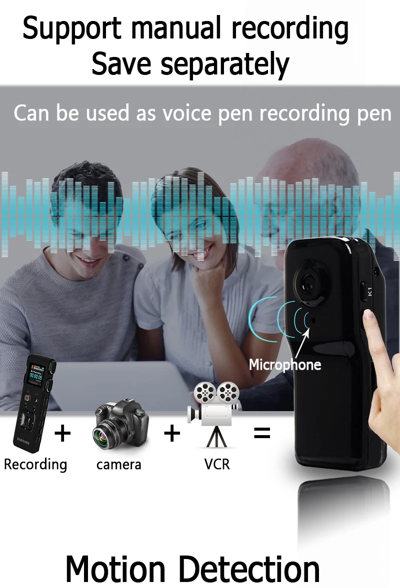 Мини спортивная камера DV DVR 960P 720P HD DVR инфракрасная камера ночного видения маленькая камера для прогулок на велосипеде видео аудио рекордер черный