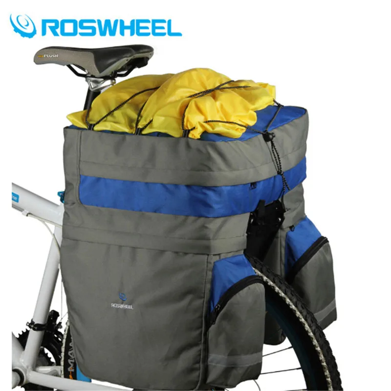 

ROSWHEEL 60L Waterproof MTB Mountain Bike Rack Bag 3 in 1 Multifunction Road Bicycle Pannier Rear Seat Trunk Bag 14590