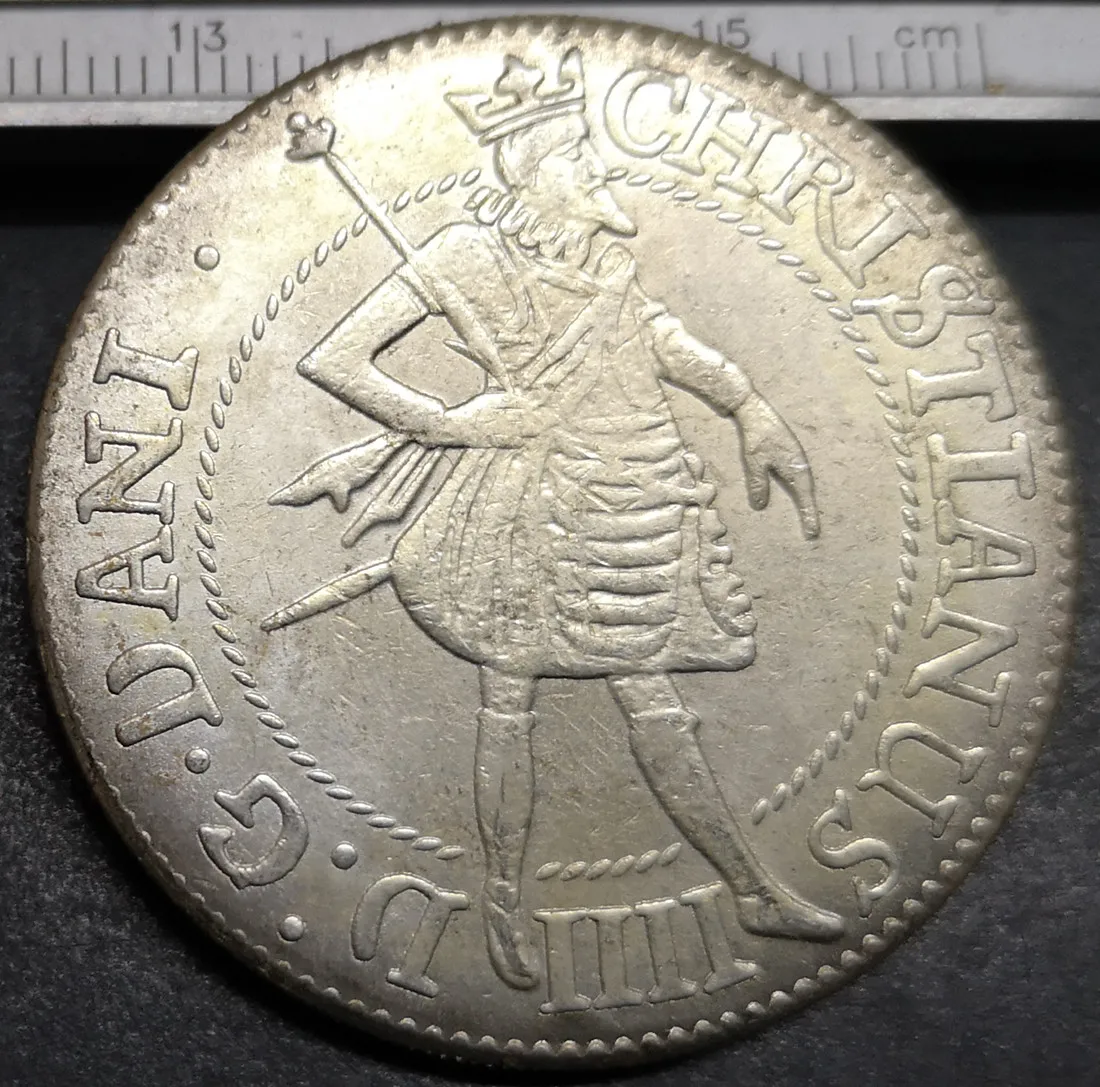 1618 Дания 1 Krone-Christian IV Серебряная копия монеты
