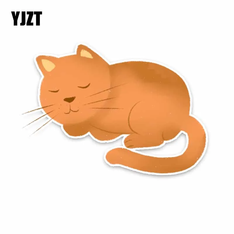 

YJZT 14.5CM*10CM Cartoon Colorful Animal Cat PVC Car Sticker Decal For Motorcycle 5-1338