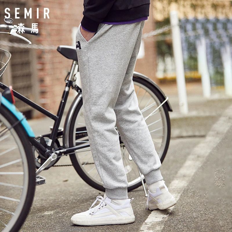 SEMIR мужские спортивные брюки для бега с эластичным поясом на шнурке из мягкого