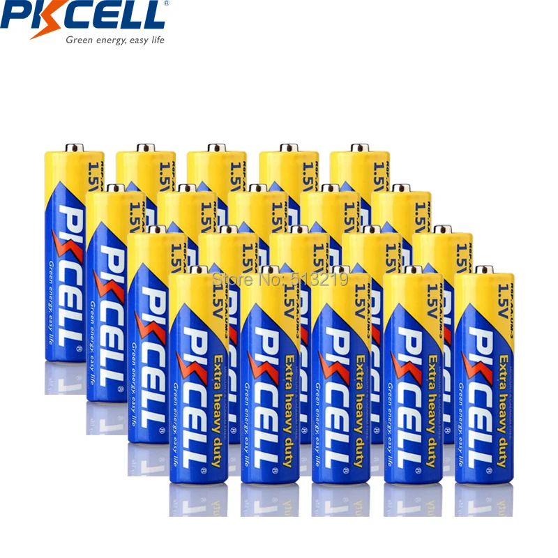 20 шт./PKCELL AA батарея 1,5 v R6P UM3 Углеродные аккумуляторы 2A основные и сухие батареи для камеры калькулятор mp3 плеер и т. Д